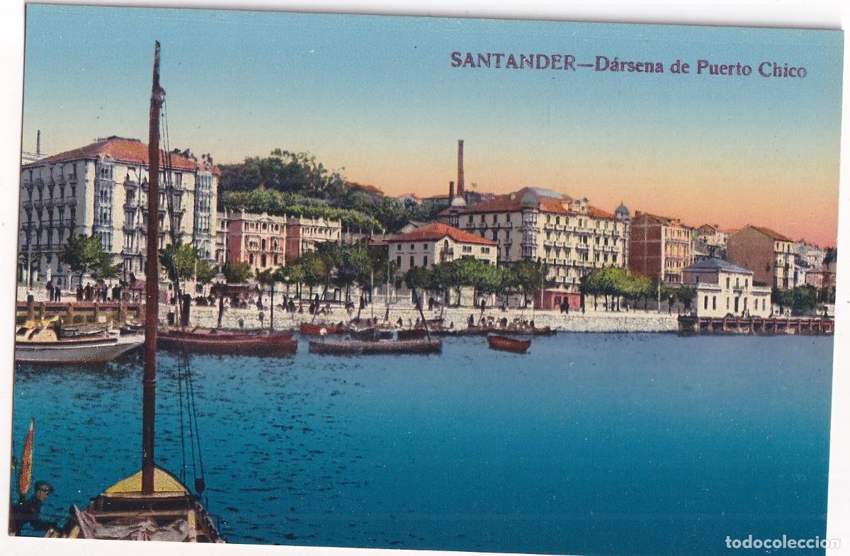 Postales: SANTANDER D&aacute;rsena de Puerto Chico. Cromotipia Casta&ntilde;eira Alvarez y Levenfeld Sin circular