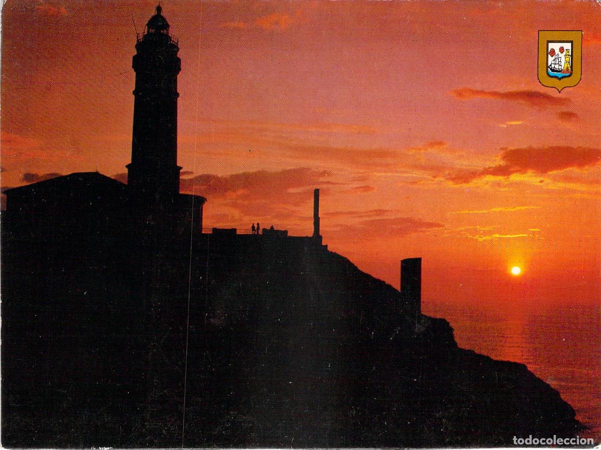 Postales: Postal Faro de Cabo Mayor en Santander, Cantabria - Puesta de Sol