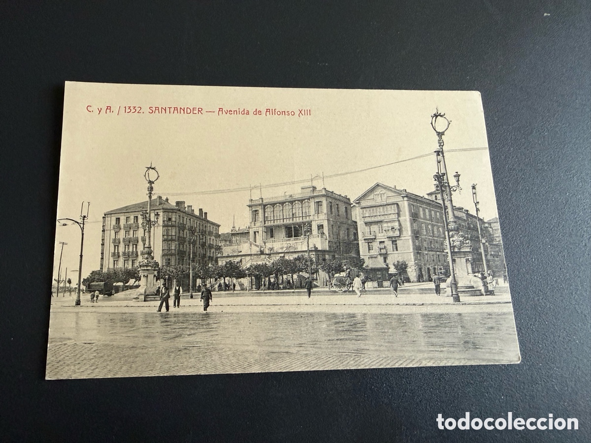 Postales: Postal. SANTANDER. AVENIDA DE ALFONSO XIII. Fototipia Casta&ntilde;eira