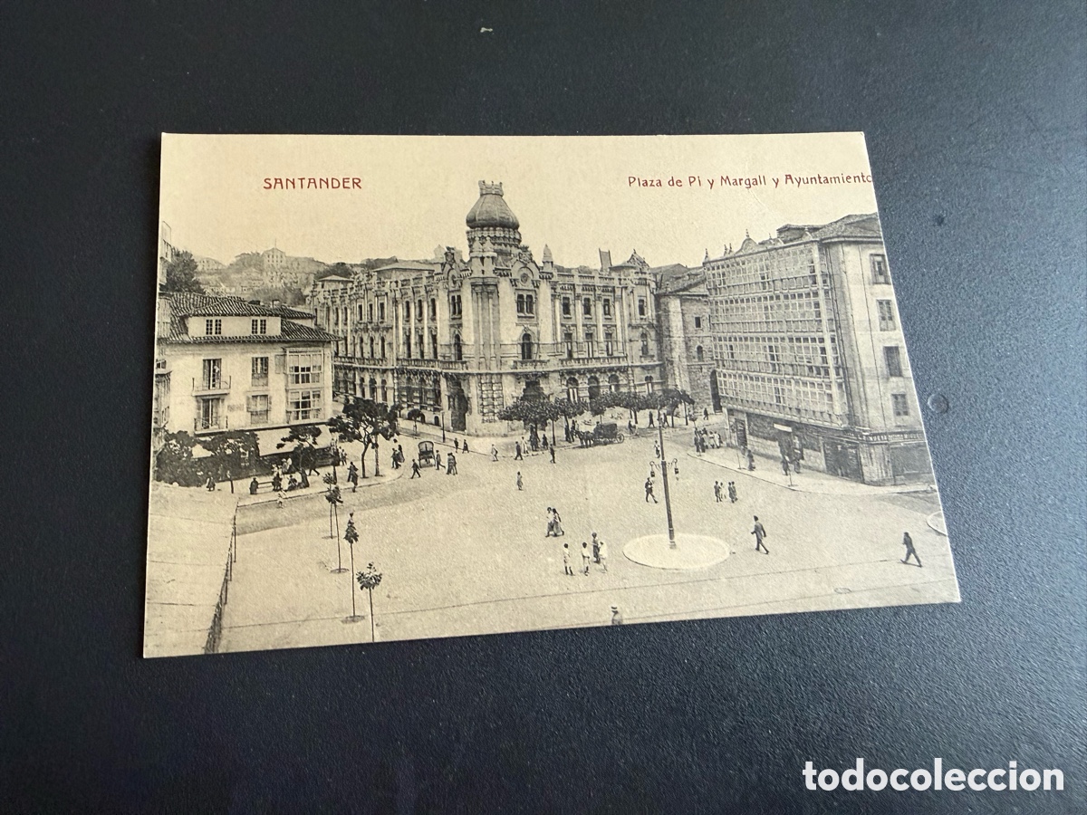 Postales: Postal. SANTANDER. Plaza de Pi y Margall y Ayuntamiento