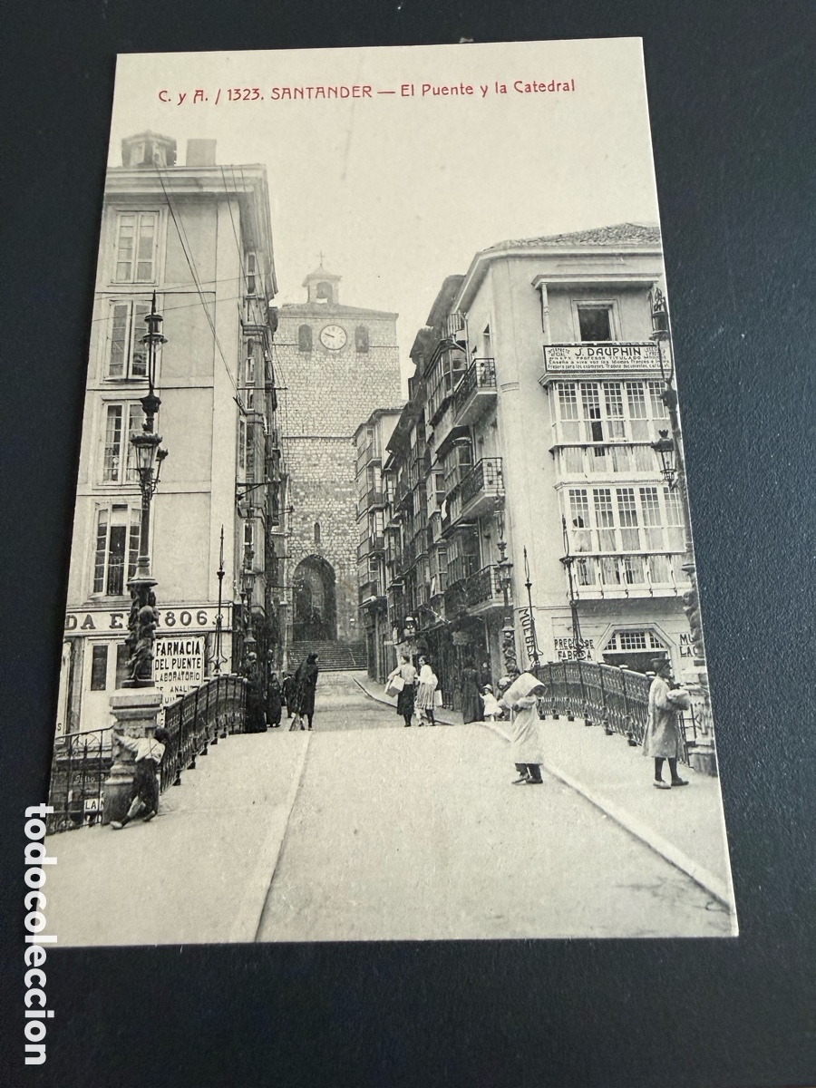 Postales: Postal. SANTANDER. El Puente y la Catedral. Fototipia. Casta&ntilde;eira