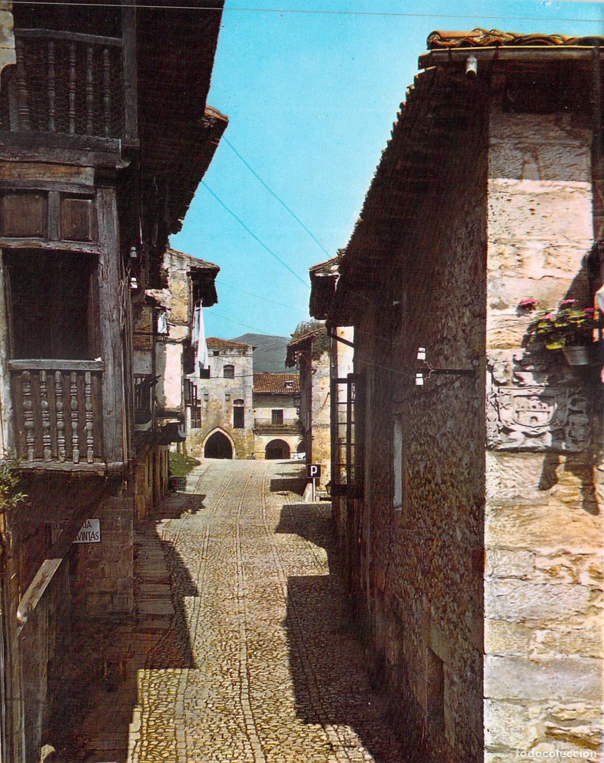 Postales: Postal de Santillana del Mar, Calle T&iacute;pica de Cantabria