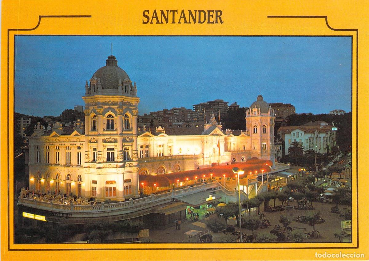 Postales: Postal de Santander Vista Nocturna del Gran Casino El Sardinero
