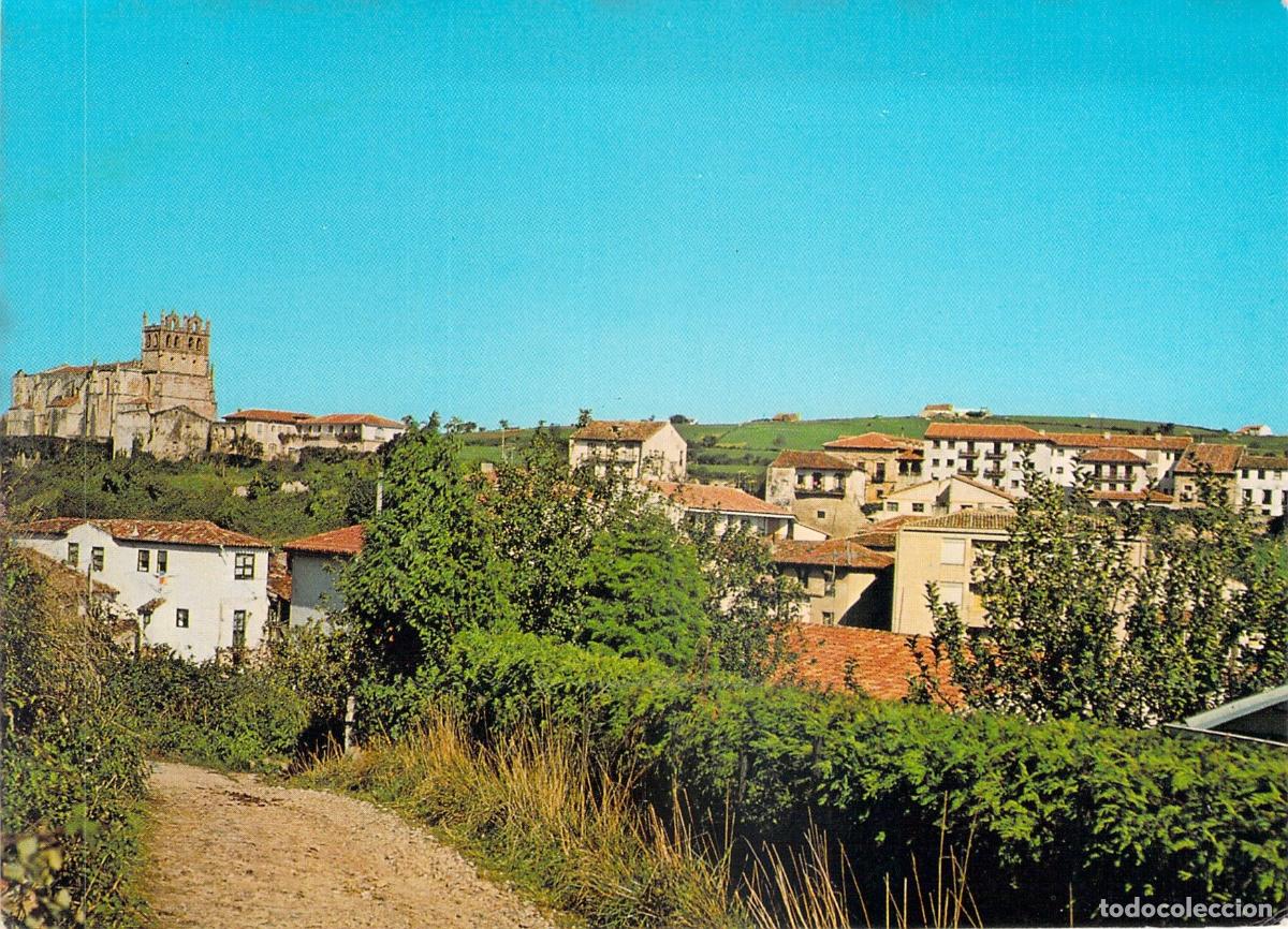 Postales: Postal de San Vicente de la Barquera con Camino Viejo e Iglesia