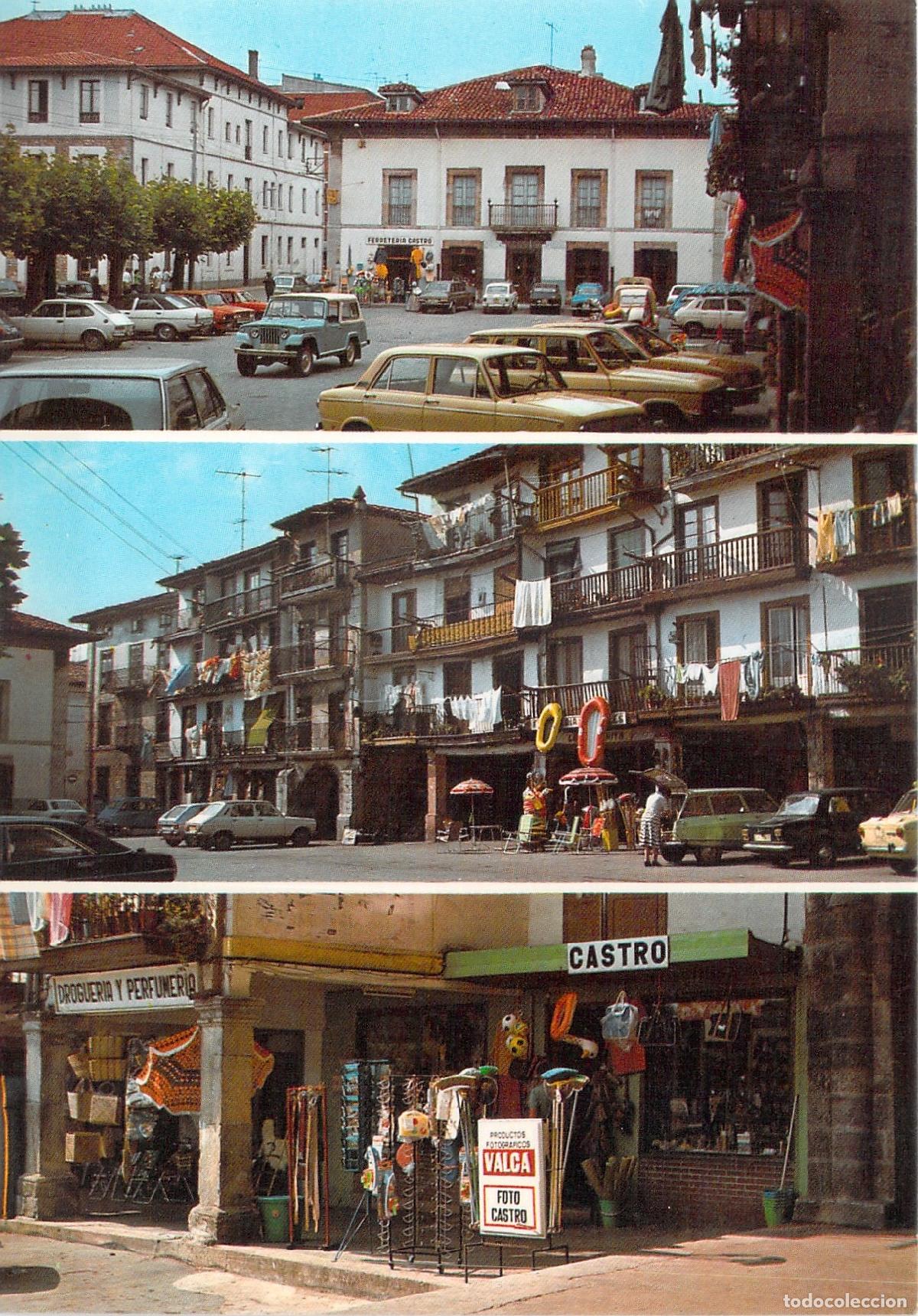 Postales: Postal de San Vicente de la Barquera - Plaza del Mercado, Cantabria