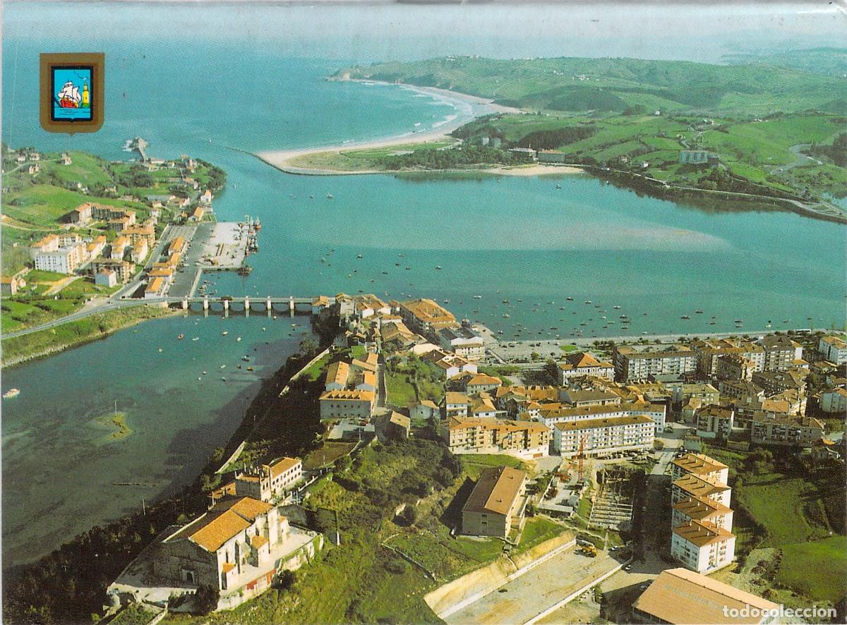 Postales: Postal Vista A&eacute;rea de San Vicente de la Barquera Cantabria
