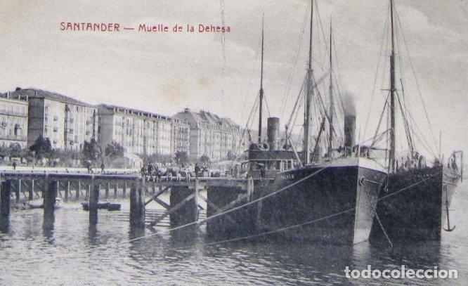 Postales: POSTAL DE SANTANDER. MUELLE DE LA DEHESA. E. CABRILLO, TORRELAVEGA.