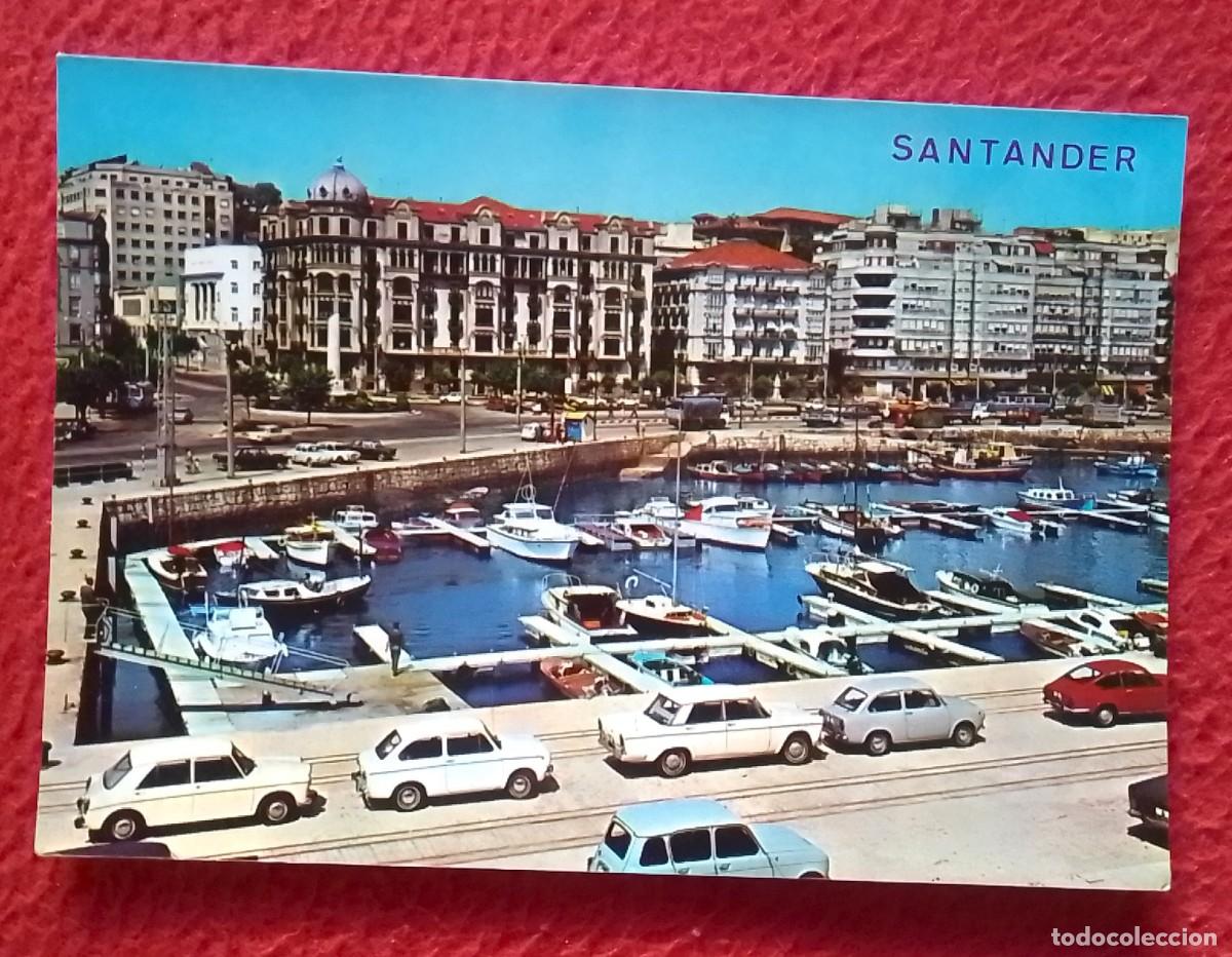 Postales: POSTAL POST CARD CANTABRIA SANTANDER PUERTO CHICO PUERTOCHICO COCHES DE &Eacute;POCA..BARCAS BOATS ETC...