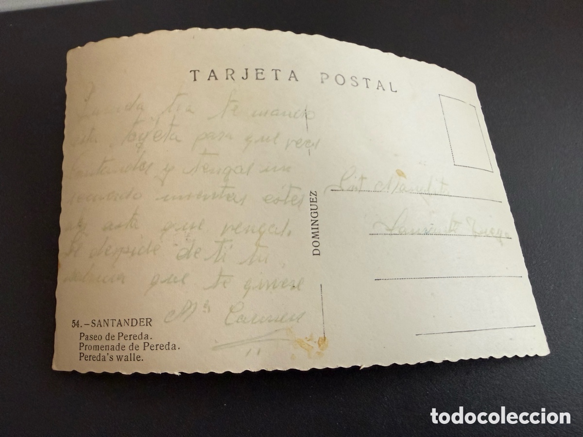 Postales: Postal. SANTANDER. Paseo de Pereda. Ed Dom&iacute;nguez - Foto 2