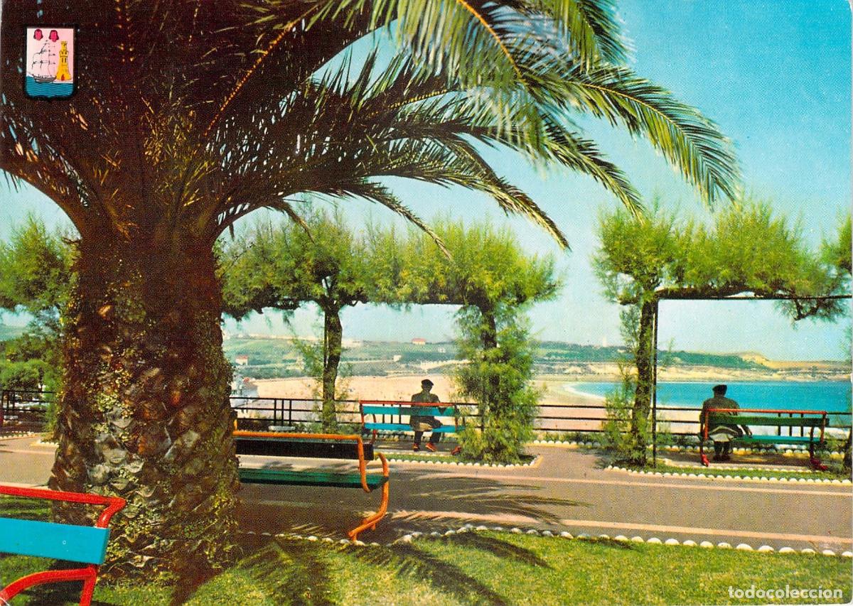 Postales: Postal de Santander Paseo del Sardinero y Playa desde Piquio