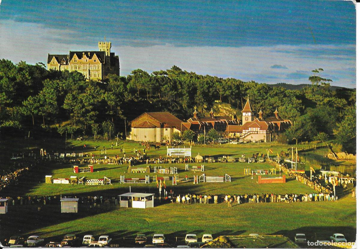 Postales: [POSTAL] Palacio de la Magdalena. Atardecer en la H&iacute;pica. Santander (circulada)