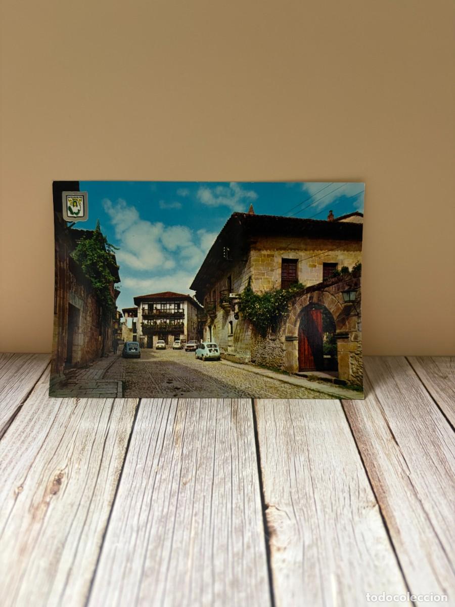 Postales: TARJETA POSTAL. CANTABRIA. N&ordm; 6.- SANTILLANA DEL MAR. CALLE DE SANTA DOMINGO. DOMINGUEZ
