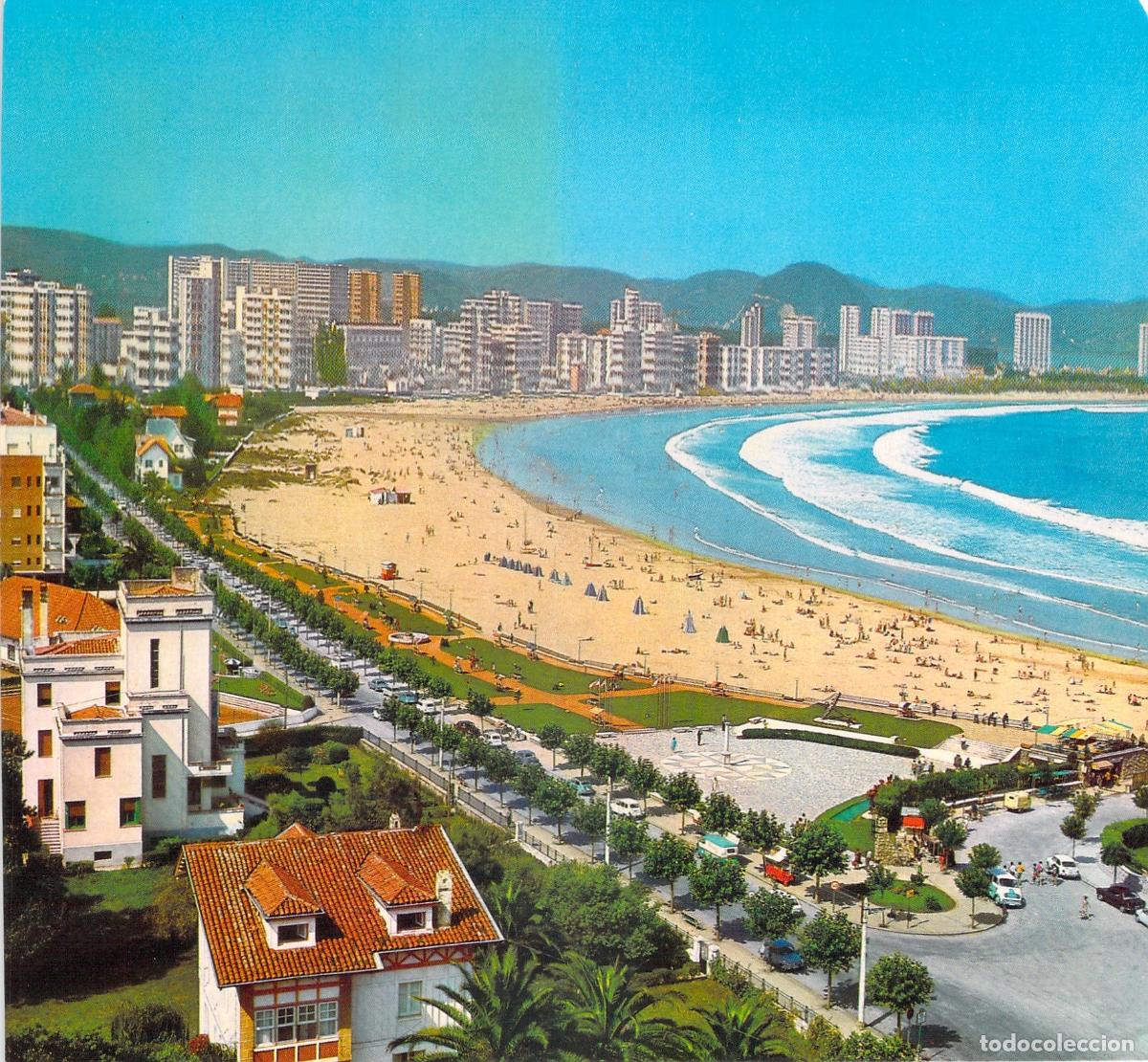 Postales: Postal de la Playa de Laredo y Paseo Mar&iacute;timo en Cantabria