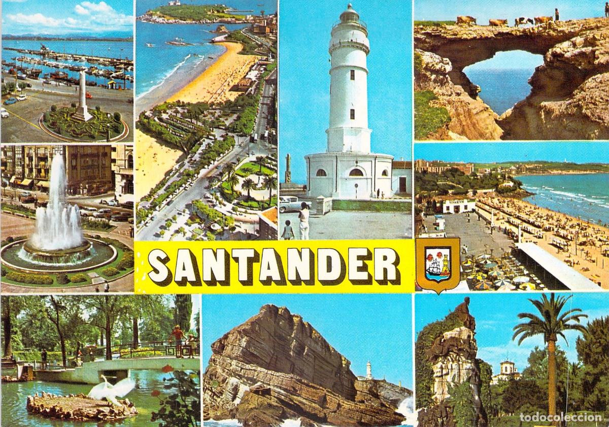 Postales: Postal Multi-vista de Santander Cantabria Diversos Aspectos