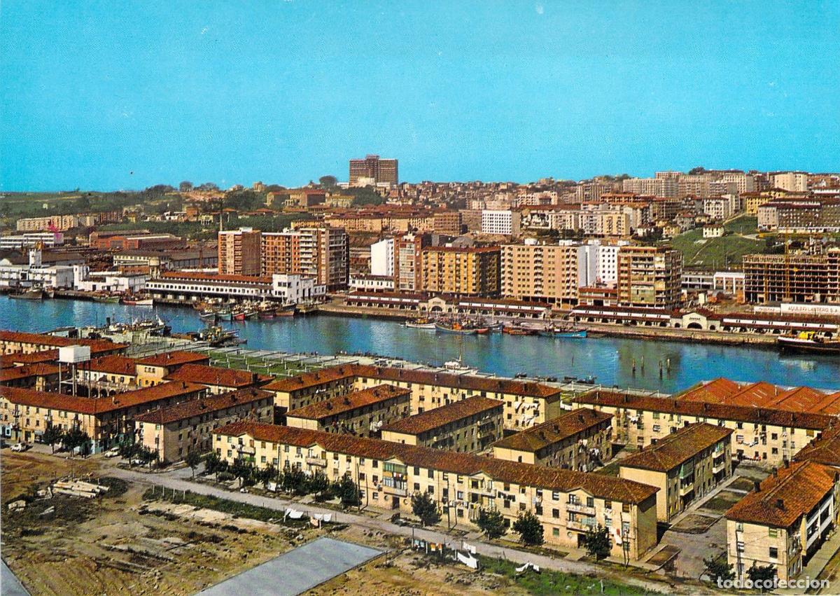 Postales: Postal de Santander - Vista A&eacute;rea del Puerto Pesquero
