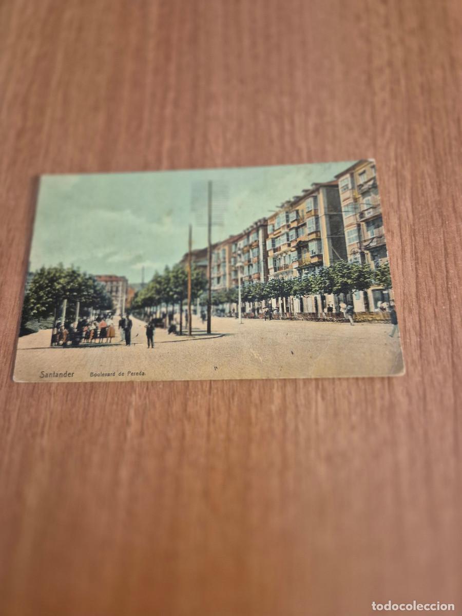 Postales: POSTAL, SANTANDER BOULEVARD DE PEREDA CIRCULADA. - Foto 1
