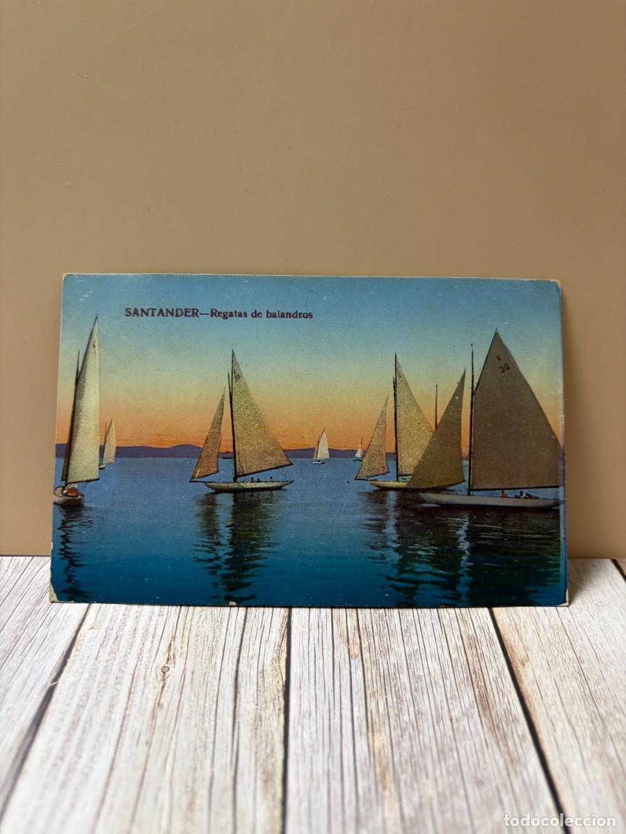 Postales: TARJETA POSTAL. SANTANDER. REGATAS DE BALANDROS. CROMOTIPIA: CASTA&Ntilde;EIRA ALVAREZ Y LEVENFELD
