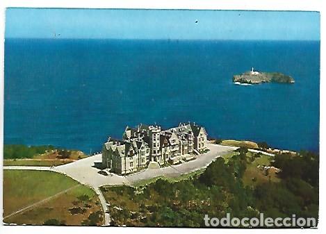 Postales: PALACIO DE LA MAGDALENA Y FARO MAURO.- VISTA AEREA / SANTANDER