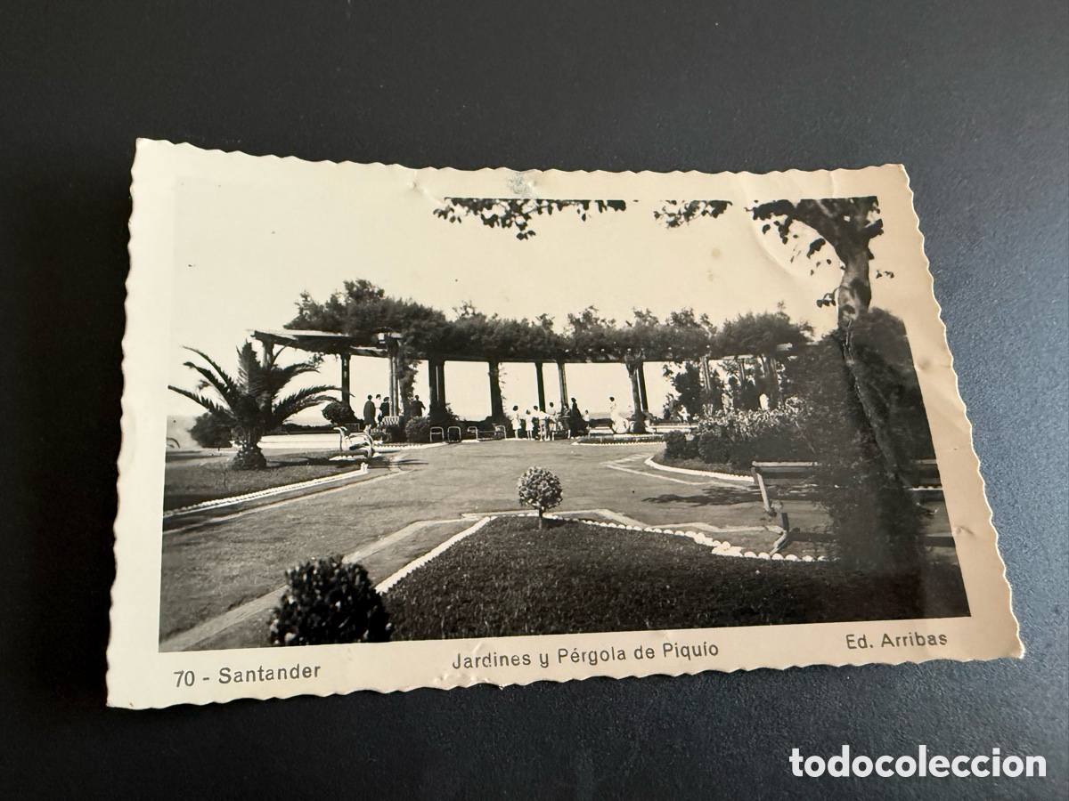 Postales: Postal. SANTANDER. Jardines y P&eacute;rgola de Piquio. Ed Arribas