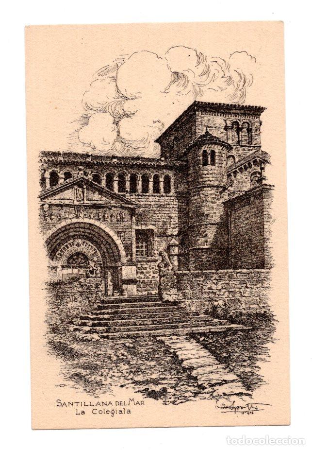 Postales: SANTILLANA DEL MAR.- LA COLEGIATA.