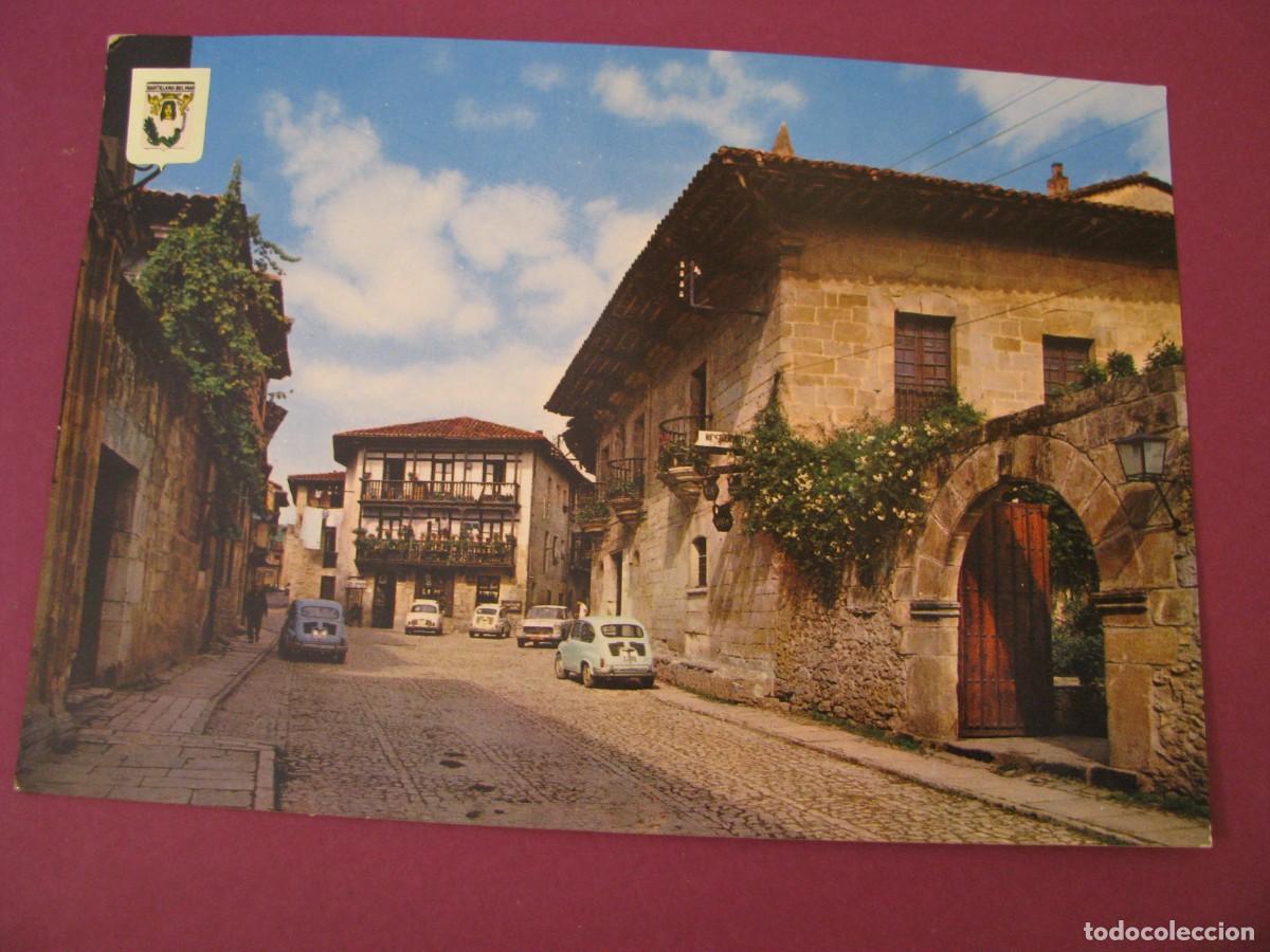 Postales: POSTAL DE SANTILLANA DEL MAR. CALLE DE SANTO DOMINGO. DOMINGUEZ.