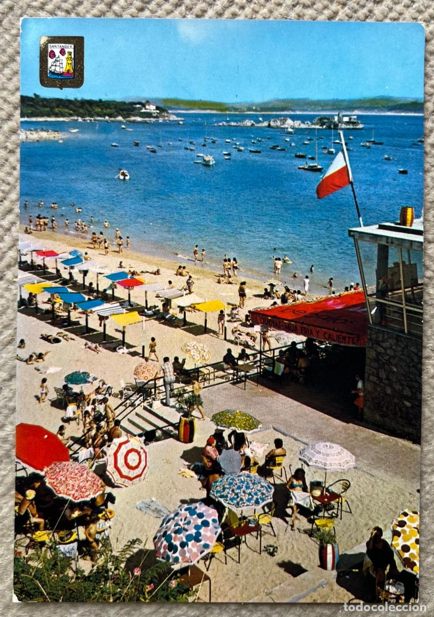 Postales: Santander - Playa de La Magdalena (A&ntilde;os 60/70)