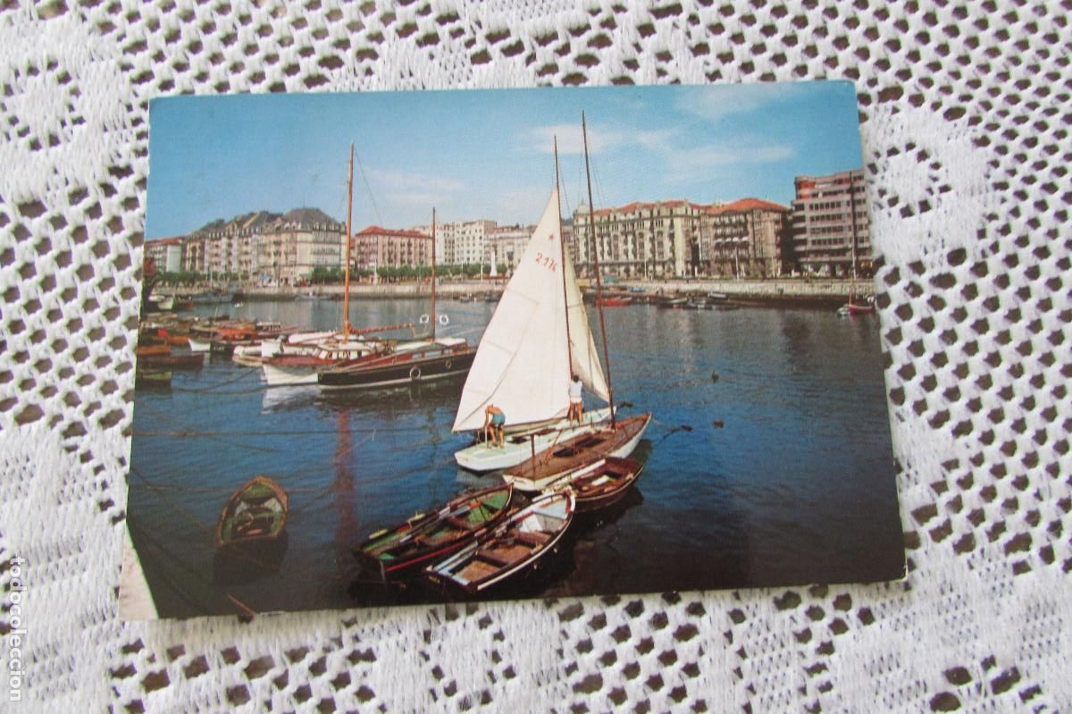 Postales: Santander Puerto Chico y avenida Castelar. n&ordm; 9 CIRCULADA