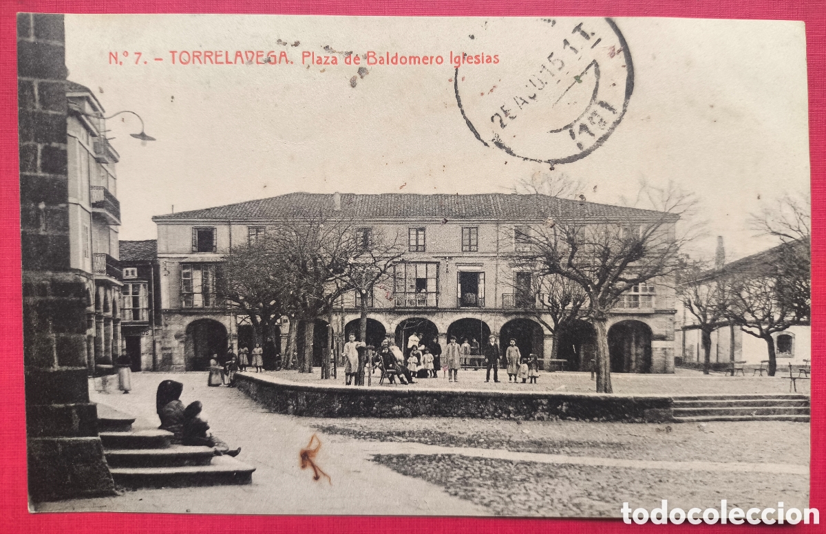 Postales: TORRELAVEGA PLAZA BALDOMERO IGLESIAS POSTAL CIRCULADA CANTABRIA 1915