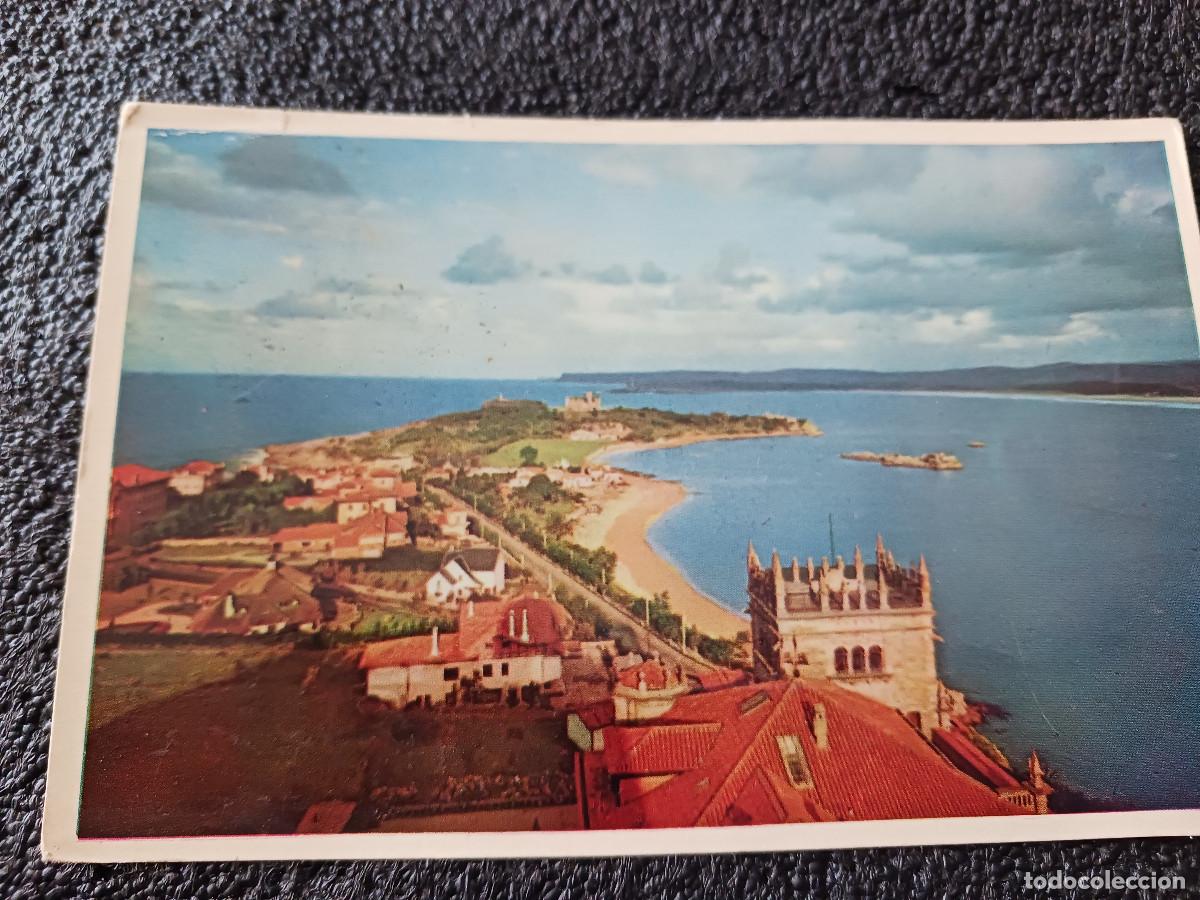 Postales: 8 SANTANDER, PENINSULA DE LA MAGDALENA Y PUERTO, ED. DOMINGUEZ, CIRCULADA 1956
