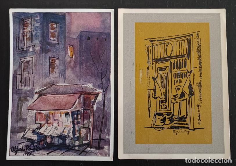 Postales: 2 ANTIGUAS POSTALES, ARTE, TIENDA ALFREDO RAMON GALERIA DE ARTE SANTANDER 1959