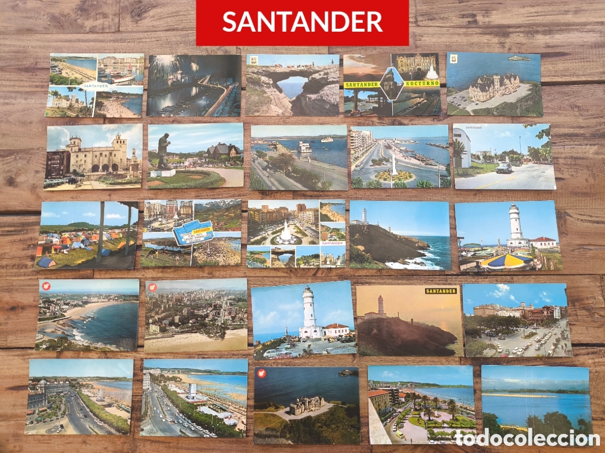 Postales: Lote 343 postales Santander Santillana del Mar Laredo Castro Urdiales Comillas Picos de Europa ....