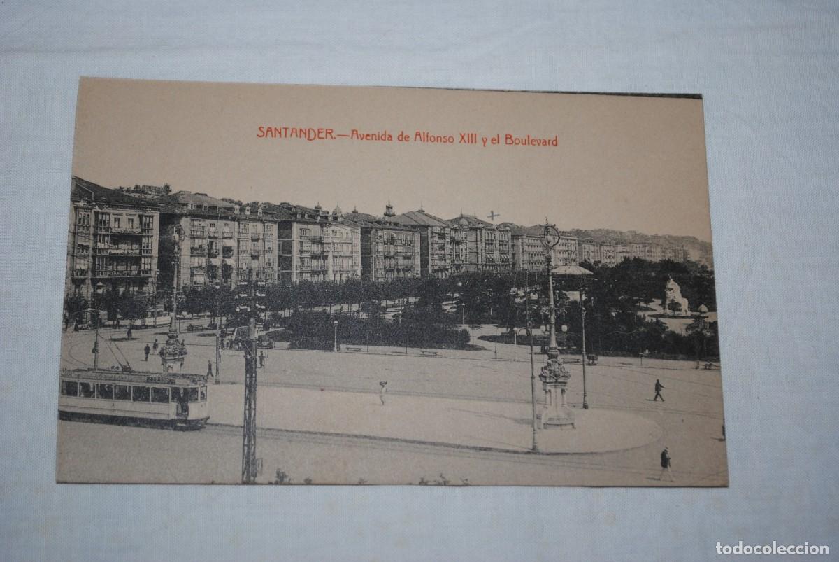 Postales: SANTANDER , AVENIDA DE ALFONSO XIII Y EL BOULEVARD