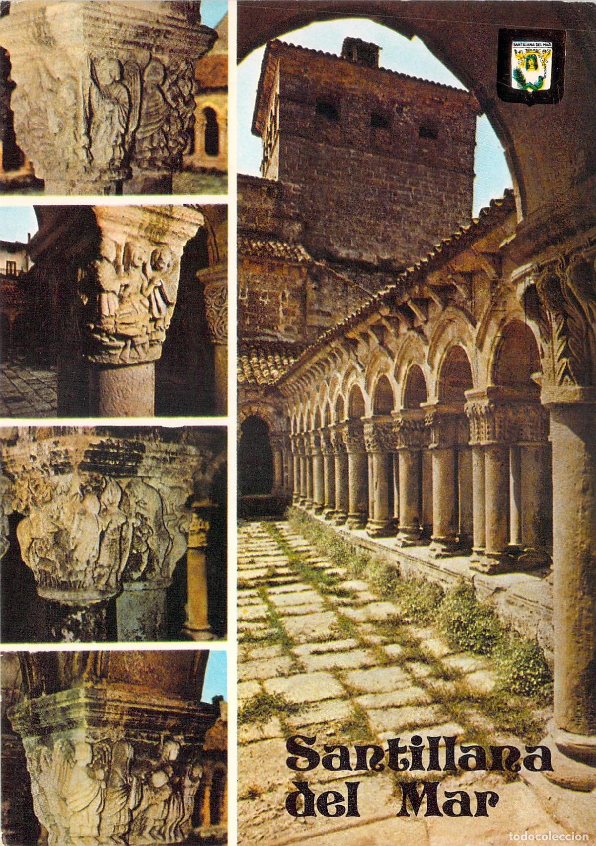Postales: Postal Claustro y Capiteles de la Colegiata de Santillana del Mar