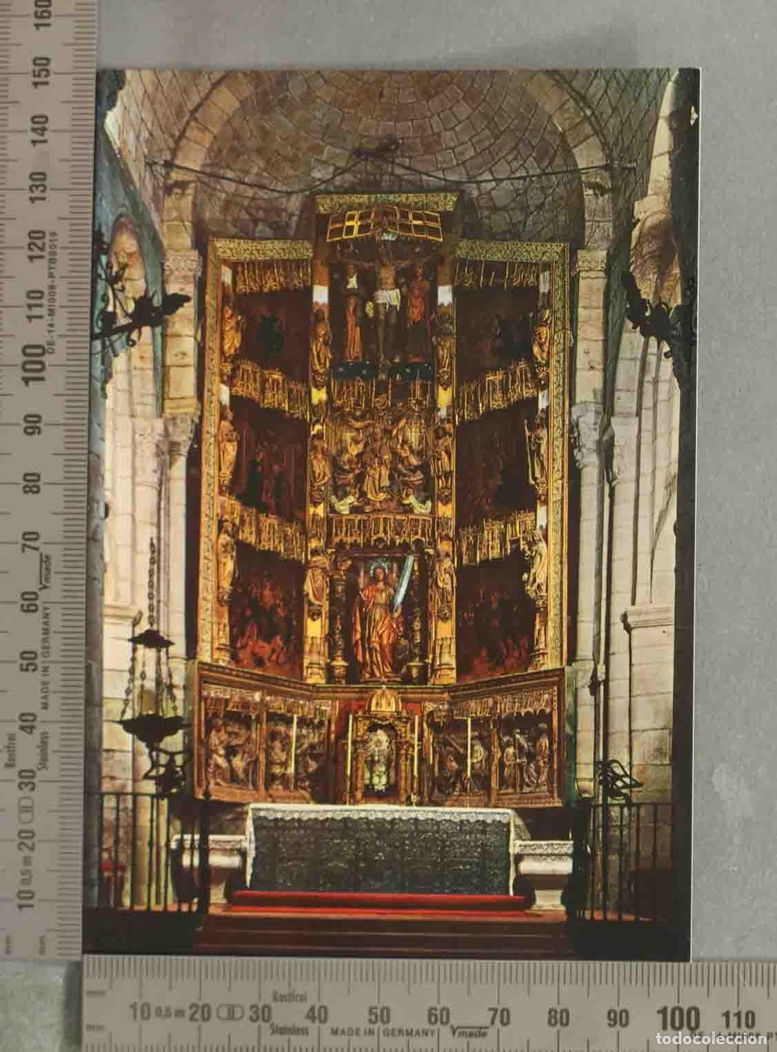 Postales: POSTAL. Santillana del Mar - Colegiata de Santa Juliana - Retablo del Altar Mayor