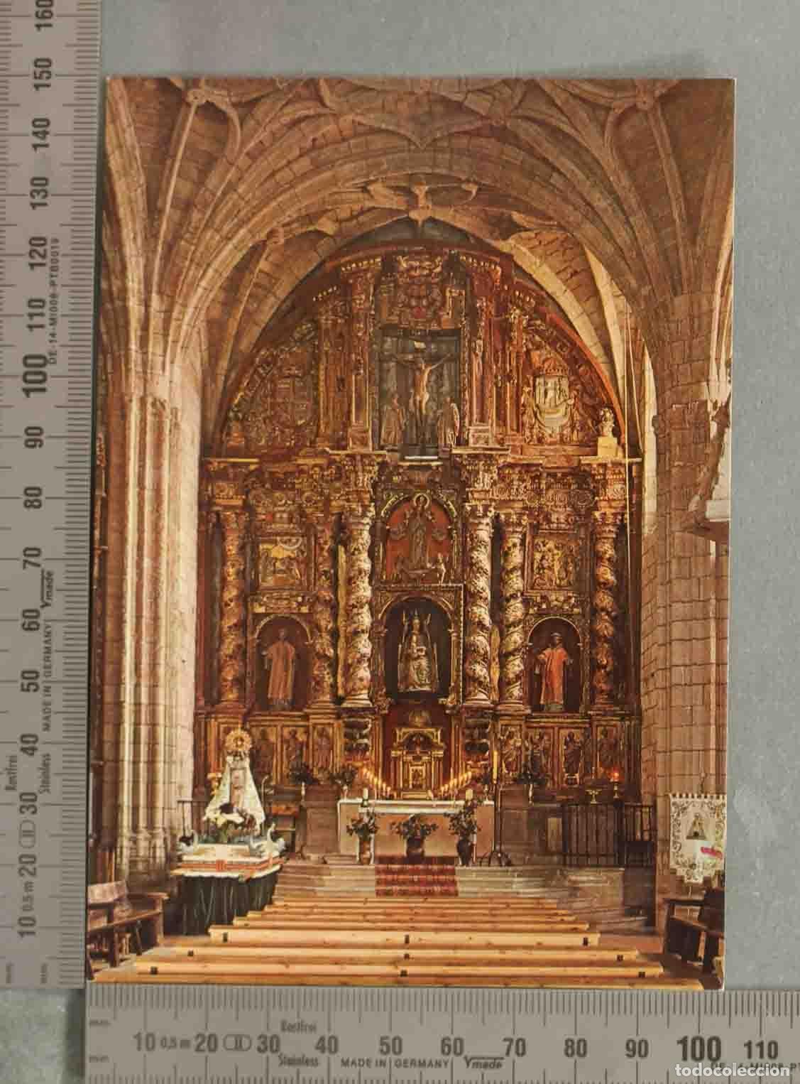 Postales: POSTAL. San Vicente de la Barquera - Iglesia de Santa Mar&iacute;a de los &Aacute;ngeles - Retablo Mayor - Pedro
