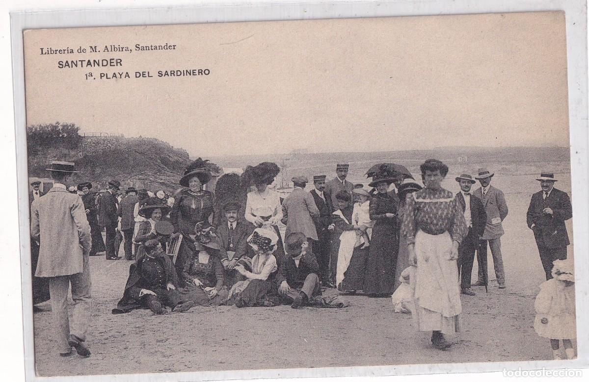 Postales: Librer&iacute;a de M. Albira. Santander. 1&ordf; playa del sardinero. Sin circular. Hauser y Menet