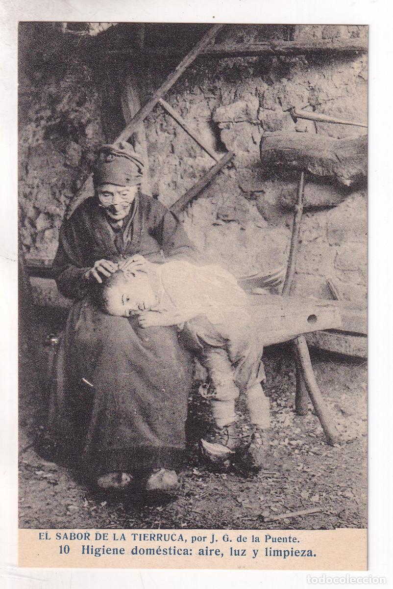 Postales: POSTAL. EL SABOR DE LA TIERRUCA. 10. HIGIENE DOM&Eacute;STICA. CANTABRIA. POR J. G. DE LA PUENTE