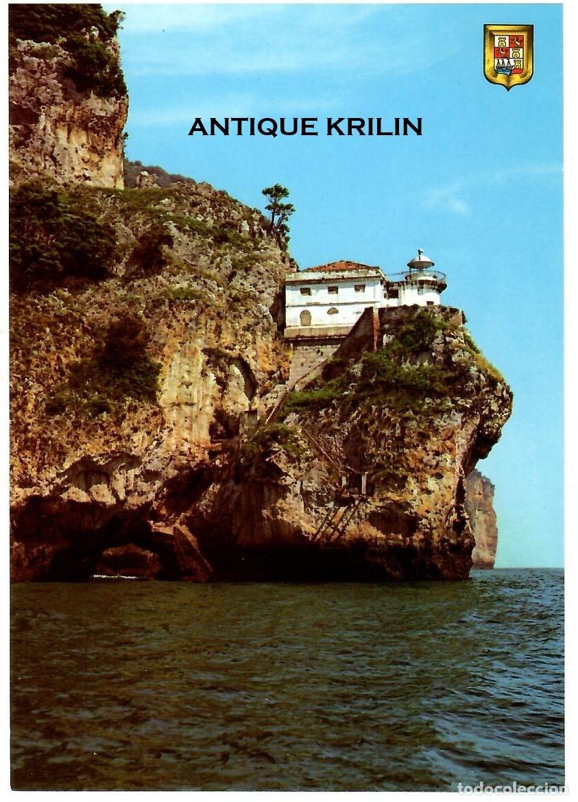 Postales: SANTO&Ntilde;A N&ordm; 1 FARO DEL CABALLO / ESCUDO DE ORO - DOMINGUEZ / SIN FRANQUEAR PERO ESCRITA
