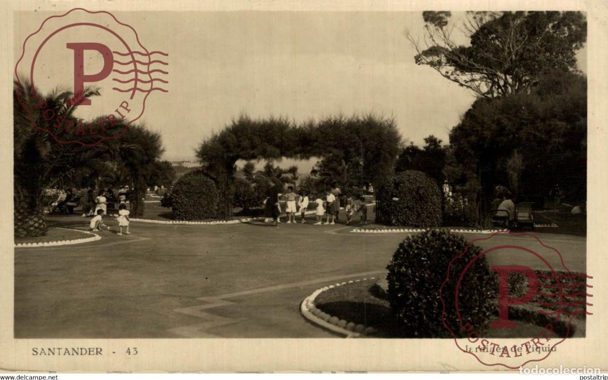 Postales: Santander Jardines de Piqu&iacute;o CANTABRIA ESPA&Ntilde;A SPAIN