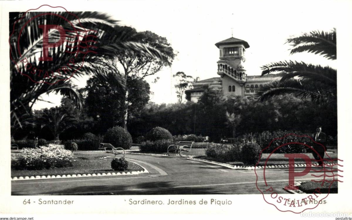 Postales: Santander Sardinero Jardines de Piqu&iacute;o CANTABRIA ESPA&Ntilde;A SPAIN
