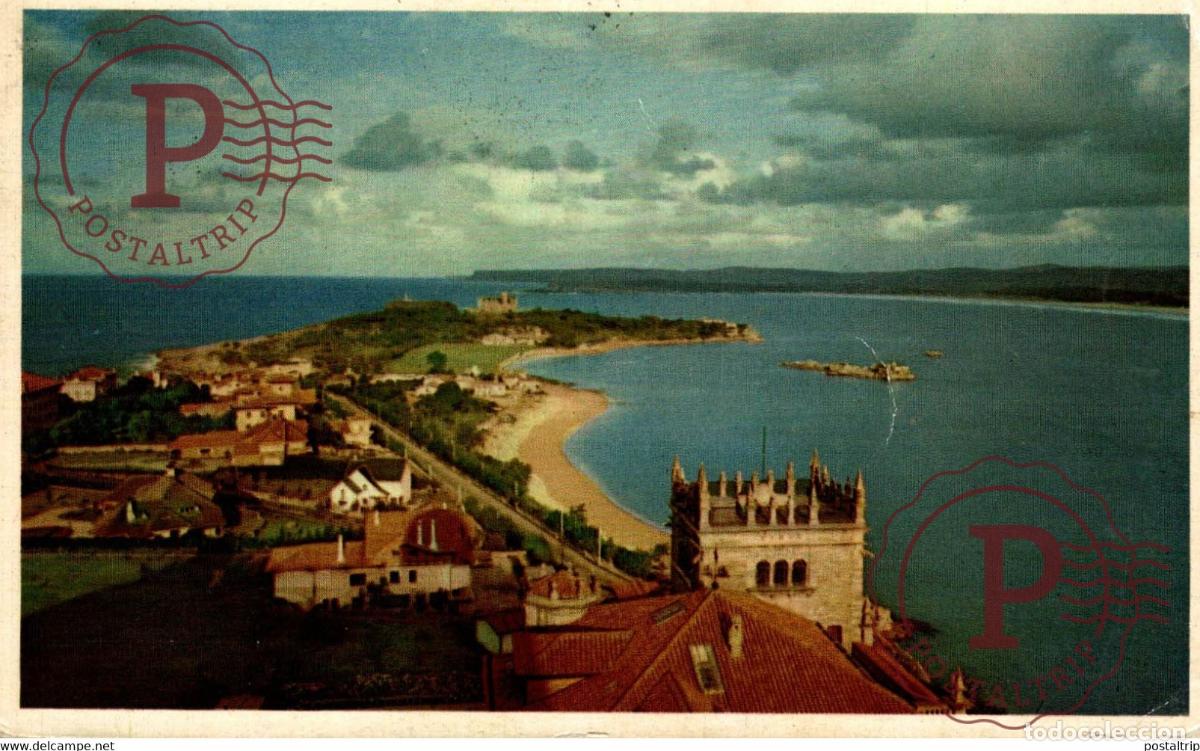 Postales: Santander Pen&iacute;nsula de la Magdalena y entrada del Puerto CANTABRIA ESPA&Ntilde;A SPAIN