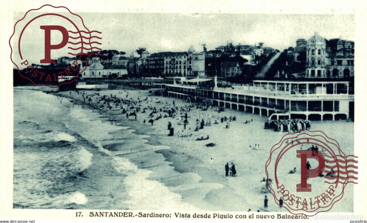 Postales: SANTANDER. SARDINERO. VISTA DESDE PIQUIO CON EL NUEVO BALNEARIO