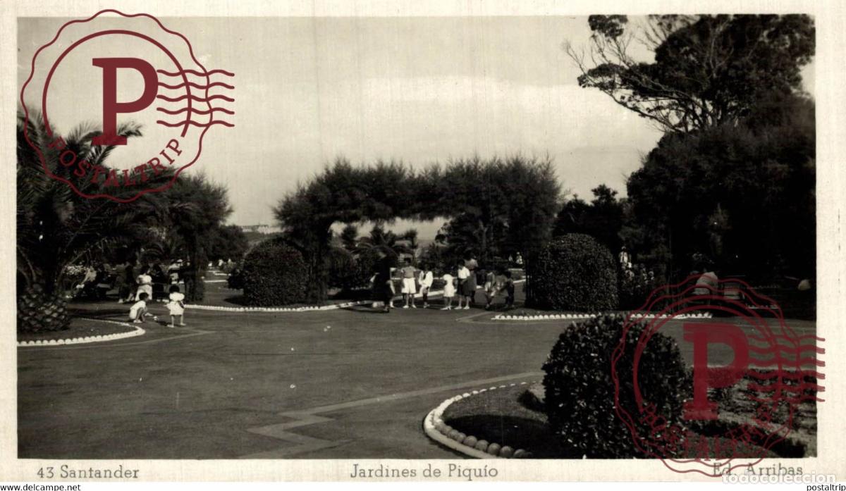 Postales: SANTANDER. JARDINES DE PIQUIO.