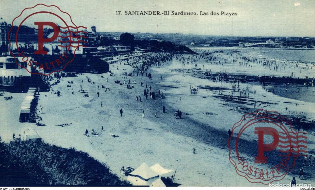 Postais: SANTANDER. SARDINERO. LAS DOS PLAYAS.