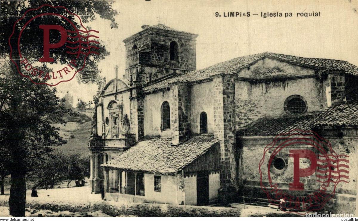 Postales: CANTABRIA. LIMPIAS. IGLESIA PARROQUIAL.