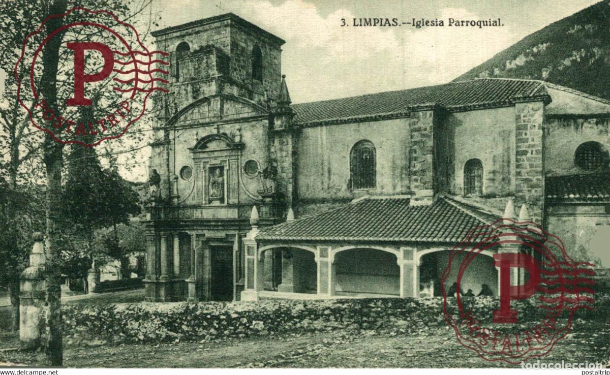 Postales: CANTABRIA. LIMPIAS. IGLESIA PARROQUIAL.