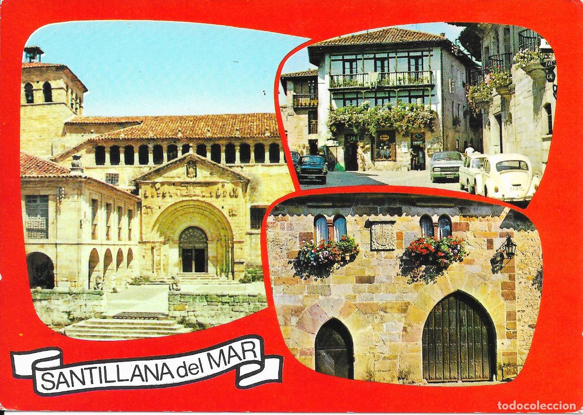 Postales: [POSTAL] Colegiata. Calle Santo Domingo. Santillana del Mar (Cantabria) (sin circular)