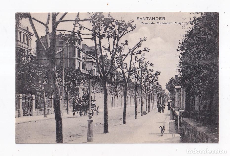 Postales: POSTAL. SANTANDER. PASEO DE MEN&Eacute;NDEZ PELAYO. 1911. CANTABRIA
