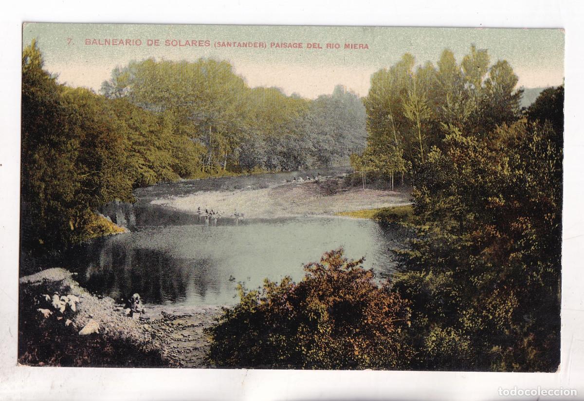 Postales: POSTAL. 7. BALNEARIO DE SOLARES. DESEMBOCADURA DEL R&Iacute;O MIERA. CANTABRIA