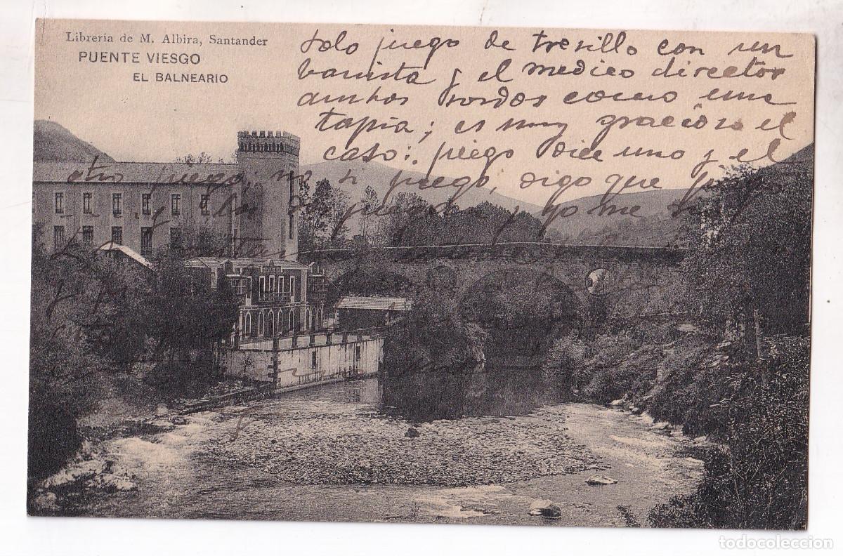 Postales: POSTAL. PUENTE VIESGO. EL BALNEARIO. CANTABRIA.